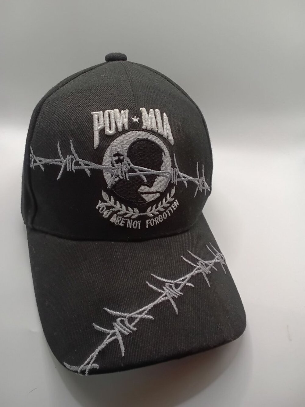 POW MIA Barbed Wire Baseball Hat Cap Curved Brim Strapback Blue Ocean